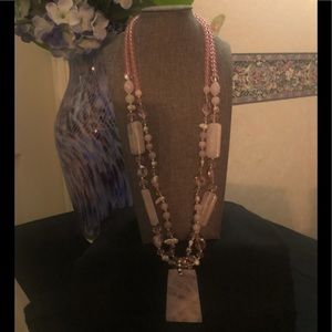 Galilea Rose Quartz, Multi Gemstone Necklace